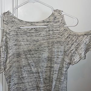 Loft Heathered Grey Cold Shoulder Tee Shirt